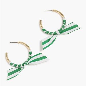 J.Crew Ribbon Wrapped Hoop Earrings